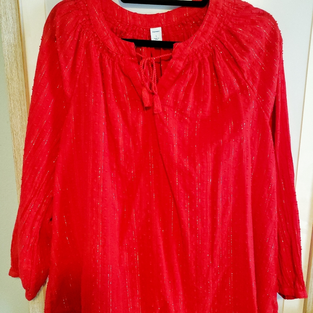 Red Long sleeve blouse !!!! - Picture 3 of 6